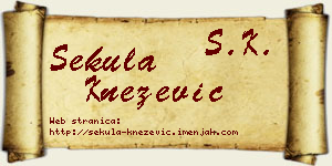 Sekula Knežević vizit kartica